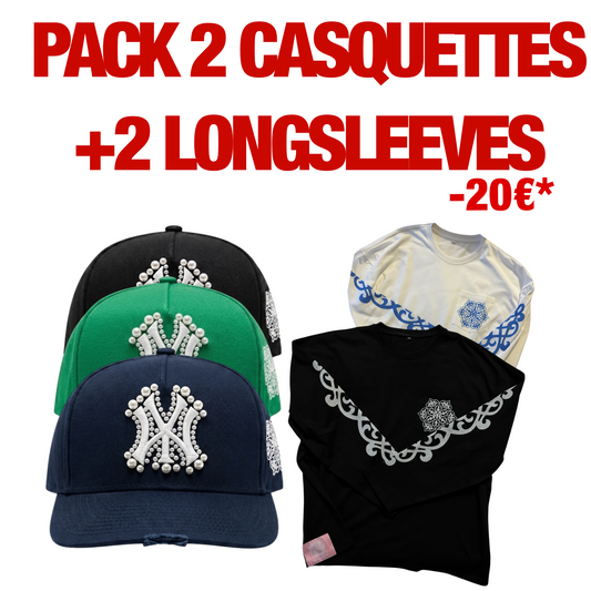 Pack 2 Longsleeve+ 2 Casquettes